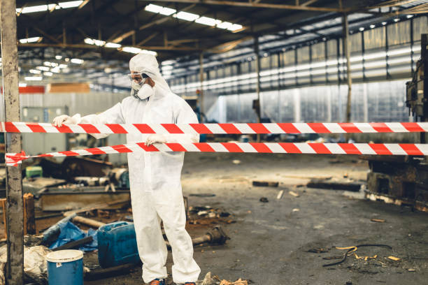 Professional Biohazard Cleanup technician working in Silver Springs, NV